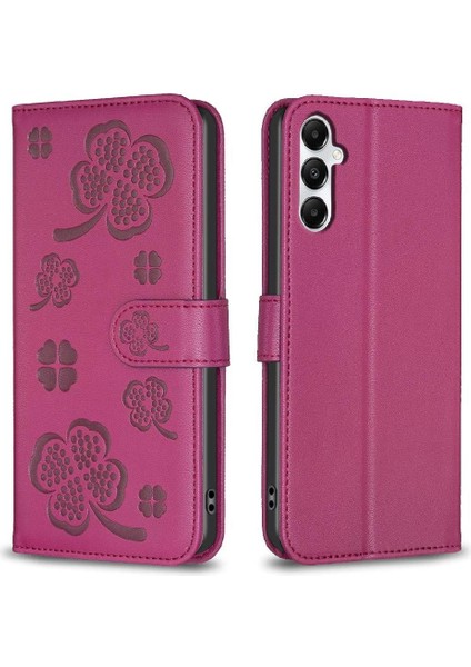 Samsung Galaxy A16 4g/5g Çok Renkli Pu Deri Yonca Kartı Flip Case (Yurt Dışından)