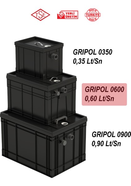 GRIPOL - 0600 0,60 Lt/Sn Tezgah Altı Yağ Ayırıcı indirimleri