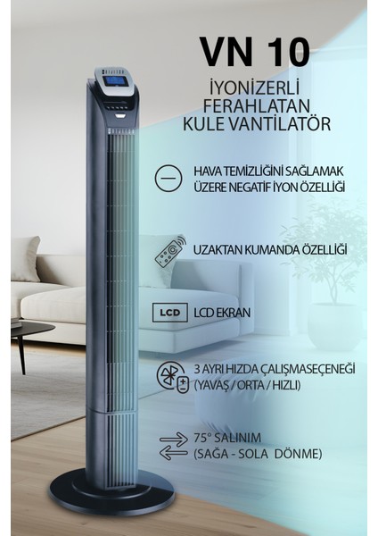 VN10 Kule Tipi Vantilatör
