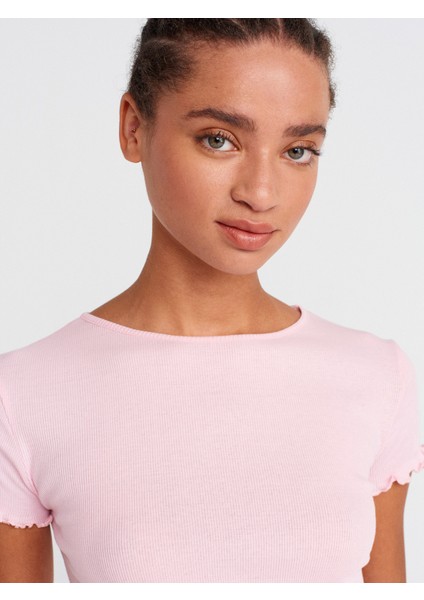 31935 Kısa Kollu T-Shirt-Toz Pembe modelleri