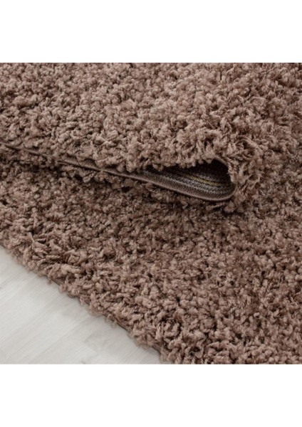 Yüksek Tüylü 30 mm Hav Yüksekliğinde Düz Mokka Açık Kahverengi Renkli Shaggy Halı fiyatları