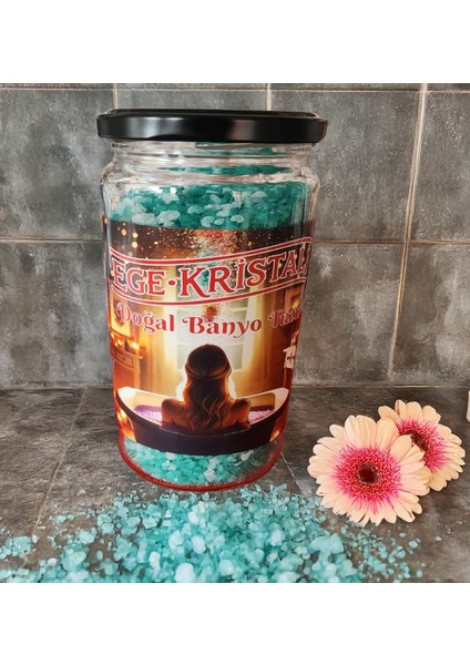 Ylang Çiçeği Aromalı Banyo Tuzu 500 gr Cam Kavanozda