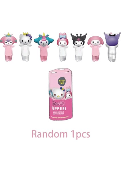 Hello Kittysonny Angel Sanrio Hippers Serisi Kör Kawaii Kuromi My Melody Anime Figürnoel Hediyerastgele4 Adet (Yurt Dışından)