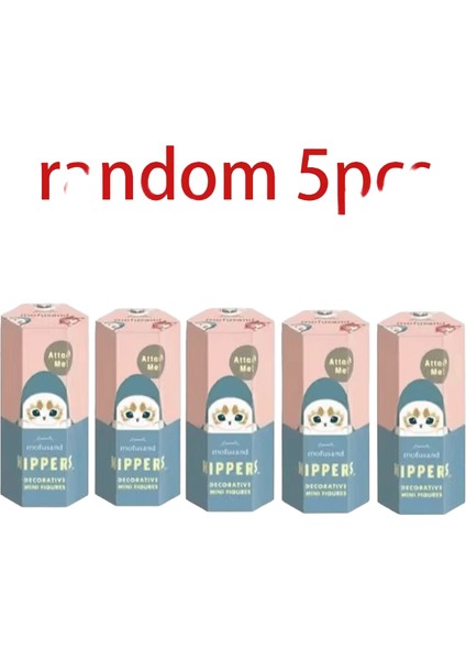 Kawaii Sonny Angel Mofusand Hippers Serisi Kör Aksiyon Figürü Sevimli Bebek Kutusu Cep Telefonu Araba Dekoru Noel Hediyesi Rastgele 5 Adet (Yurt Dışından)