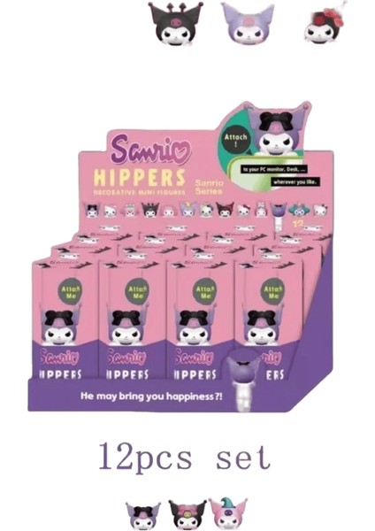 Sonny Angel Kör Figürü Kuromi Serisi Mini Anime Karakter Süslemeleri Bebek Oyuncak Noel I Özelleştirilmiş Oyuncakları 12 Adet Set (Yurt Dışından)