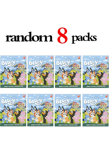 Anime Bluey Kör Figürlerioyunu Bebek Figürü Pvc Model Oyuncaklar Masaüstü Dekoratif Çocuklar Noel I Rastgele 8 Paket (Yurt Dışından)