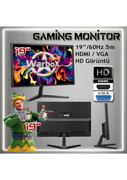 Woop I7 TURBO:3.46GHZ 16GB Ram 240GB SSD 250GB HDD R7 240-4GB E.kartı 20" Monitör Gaming Pc modelleri