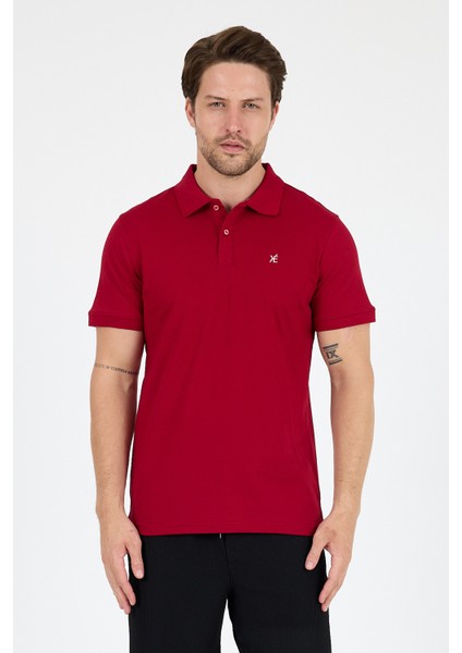 %95 Pamuk %5 Elastan Slim Fit Kısa Kollu Rahat Kumaş Nefes Alabilir Erkek Polo Yaka T-Shirt 0002