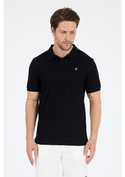 %95 Pamuk %5 Elastan Slim Fit Kısa Kollu Rahat Kumaş Nefes Alabilir Erkek Polo Yaka T-Shirt 0002