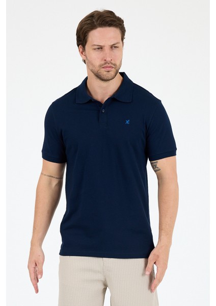 %95 Pamuk %5 Elastan Slim Fit Kısa Kollu Rahat Kumaş Nefes Alabilir Erkek Polo Yaka T-Shirt 0002
