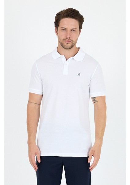 %95 Pamuk %5 Elastan Slim Fit Kısa Kollu Rahat Kumaş Nefes Alabilir Erkek Polo Yaka T-Shirt 0002