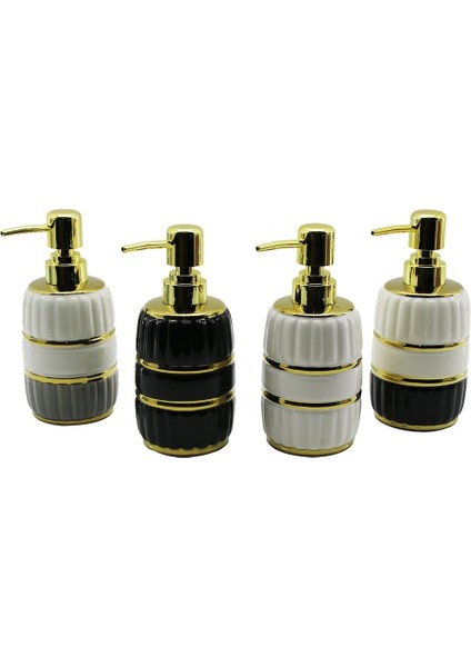 Şişe Gold Kapak - Boğum Seramik Sıvı Sabunluk 6X11CM