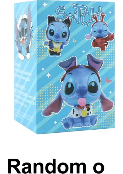 Stitch Blind Figür Çapraz Giyinme Serisi Karikatür Anime Oda Dekorasyonu Model Bebek Aksiyon Figürü Çocuk Oyuncakları Kız Renk:bir Set 8 Adet (Yurt Dışından)