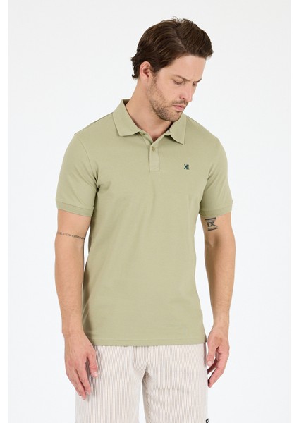 %95 Pamuk %5 Elastan Slim Fit Kısa Kollu Rahat Kumaş Nefes Alabilir Erkek Polo Yaka T-Shirt 0002