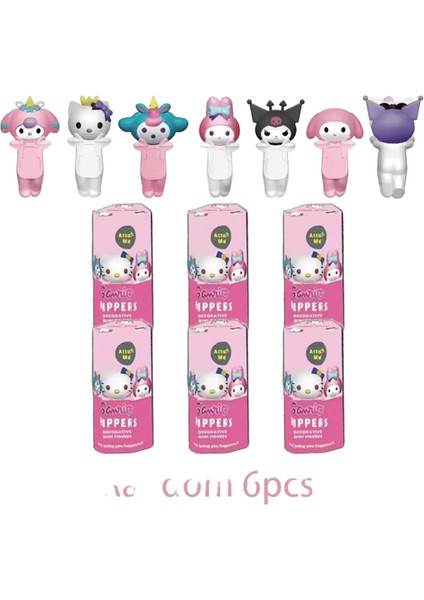 Hello Kittysonny Angel Sanrio Hippers Serisi Kör Kawaii Kuromi My Melody Anime Figürnoel RENK:RASTGELE6ADET (Yurt Dışından)