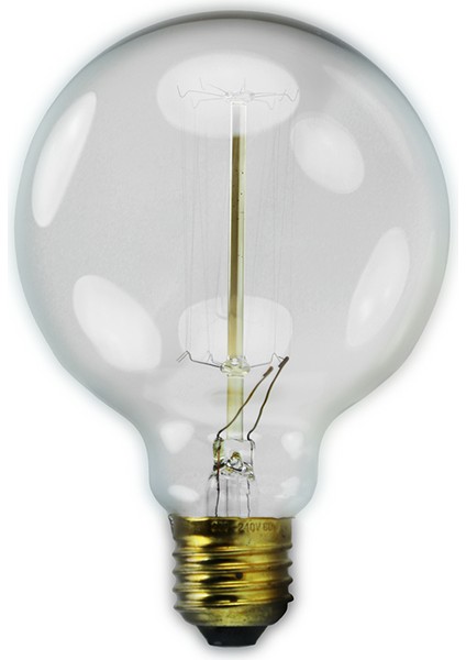 40W 220-240V 2200K E27 G95 Akkor Flamanlı Rustik Ampul