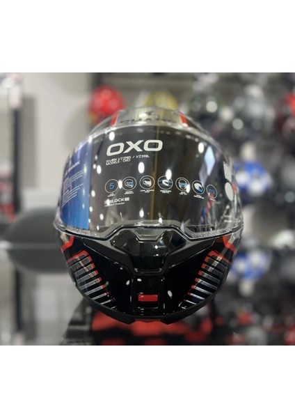 Kask Shark Oxo Sıkter Çene Açılır Gümüş/siyah/kırmızı fiyatları