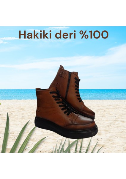 2271 Kahverengi Deri Bayan Bot