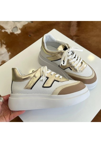 Hakiki Deri F Detaylı Sneakers