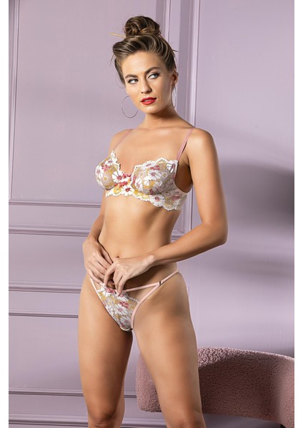 Dantel Transparan Kapsız Sütyen ve Slip Külot Takım (BRF32021) fiyatları