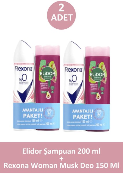 Woman Musk Deo 150 Ml+ Elidor Şampuan 200 ml 2 Adet