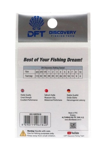 Discovery Siyah Bilyeli Fırdöndü No:1 10 Adet