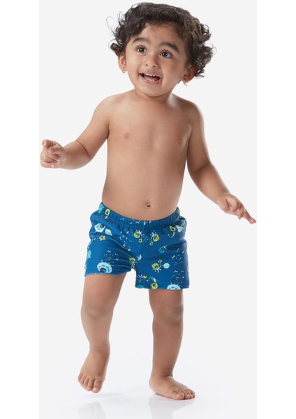 Bebek Yıkanabilir Boxer Mayo / Bebek Bezi - Mavi - Desenli