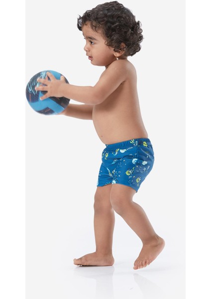 Bebek Yıkanabilir Boxer Mayo / Bebek Bezi - Mavi - Desenli