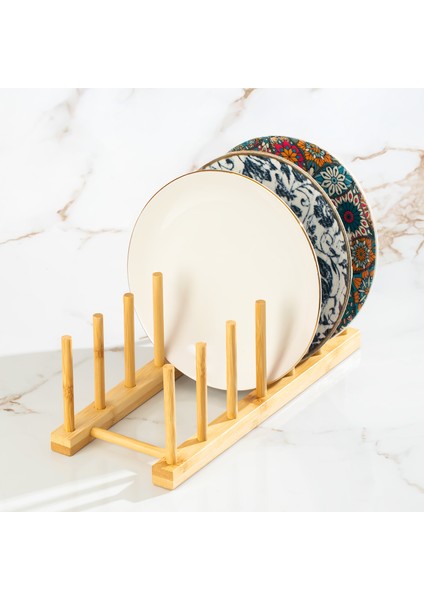 2077 Mutfak Organizeri Ahşap Mutfak Düzenleyici Ahşap Tabaklık Ahşap Bardaklık Tabak Standı Ahşap 29X12CM fiyatları