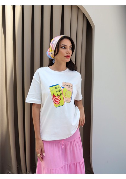 Meyve Baskılı T-Shirt fırsatları
