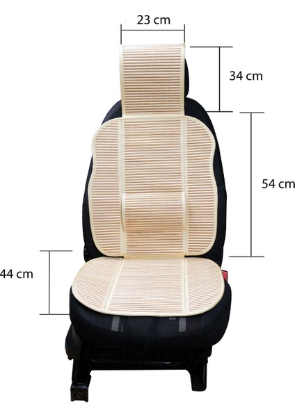 Oto Hasır Bambu Minder Ön Bej Ikili Takım Bel Destekli Terletmez WF-1053-BEJ modelleri