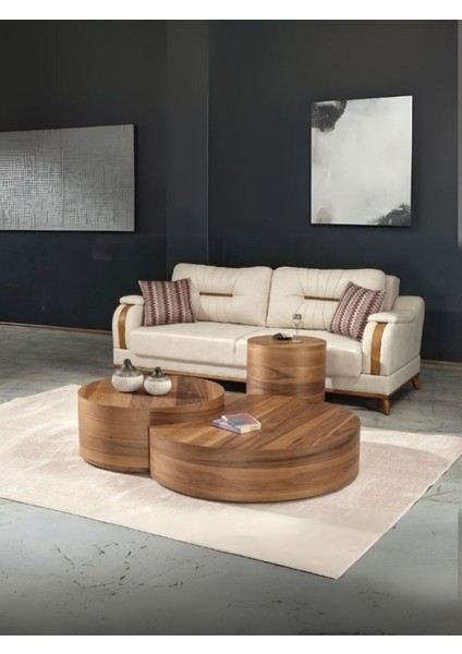 Walnut Ceviz Orta Sehpa Takımı