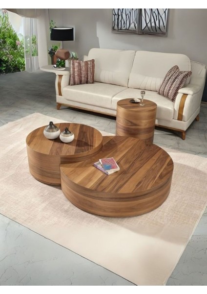 Walnut Ceviz Orta Sehpa Takımı modelleri