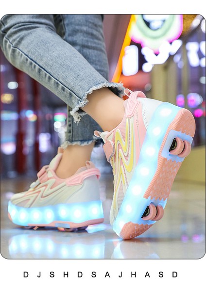 Erkekler Için Spor Ayakkabı Kız LED Yanıp Sönen Işıklar Paten Ayakkabı (Yurt Dışından) fırsatları