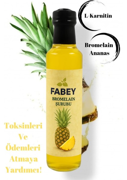 Bromelain Ananas Içeren Detox Şurubu 250ML