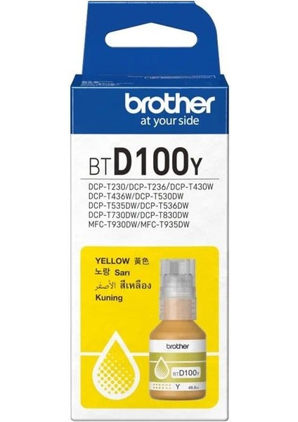 BTD100Y Sarı Orijinal Brother Mürekkep Şişesi