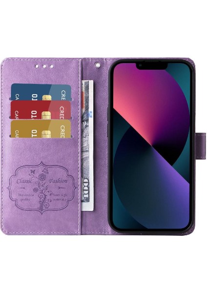 Samsung Galaxy A06 5g Çiçek Kart Yuvaları Flip Deri Flip Case (Yurt Dışından)