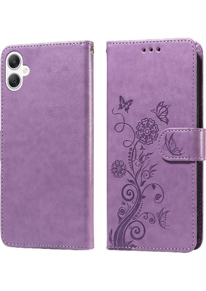 Samsung Galaxy A06 5g Çiçek Kart Yuvaları Flip Deri Flip Case (Yurt Dışından)
