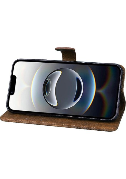 Elmas ile IPhone 16E Deri Cüzdan Büyük Kelebek Flip Case (Yurt Dışından)