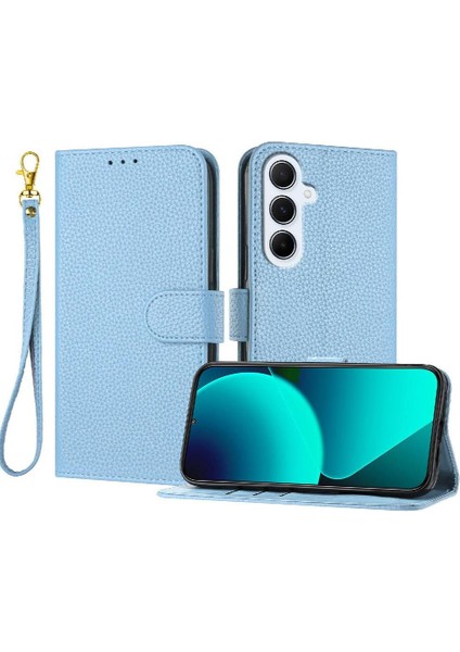 Samsung Galaxy A36 5g Flip Folio Litchi Desen Kart Yuvaları Telefon Kılıfı (Yurt Dışından)