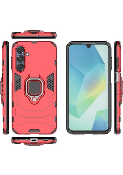 Samsung Galaxy A16 5g 360&DEG; Dönen Halka Darbeye Dayanıklı Kapak Askeri Kılıf (Yurt Dışından)