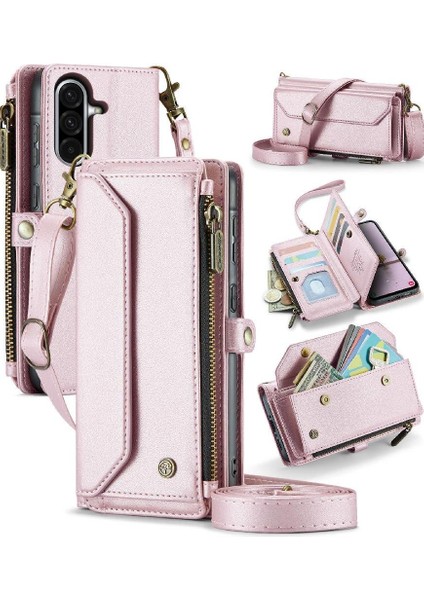 Samsung Galaxy A36 5g Vaka Cüzdan Fermuar Faturaları Crossbody Flip Case (Yurt Dışından)