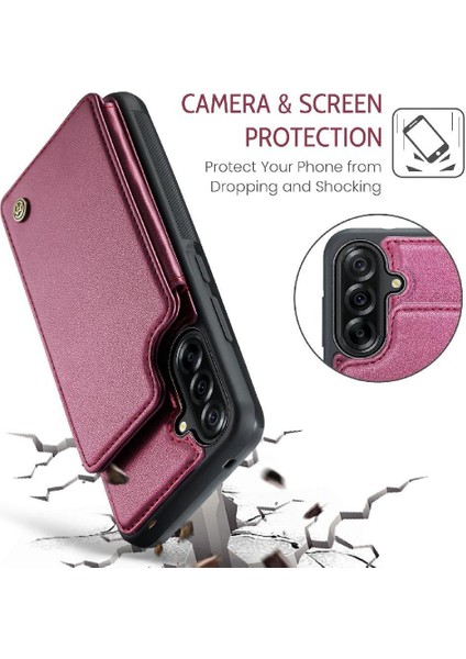 Samsung Galaxy A36 5g Ince Darbeye Dayanıklı Durumda Rfıd Engelleme Pu Flip Case (Yurt Dışından) fırsatları