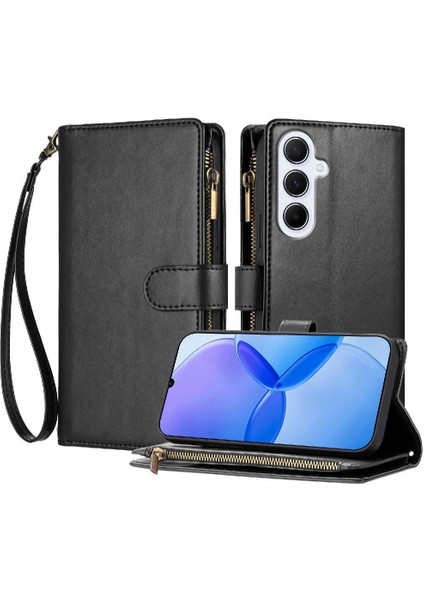 Samsung Galaxy A56 5g Kılıf Folio Kapak Pu Deri Cüzdan Fermuar Çanta (Yurt Dışından) fırsatları