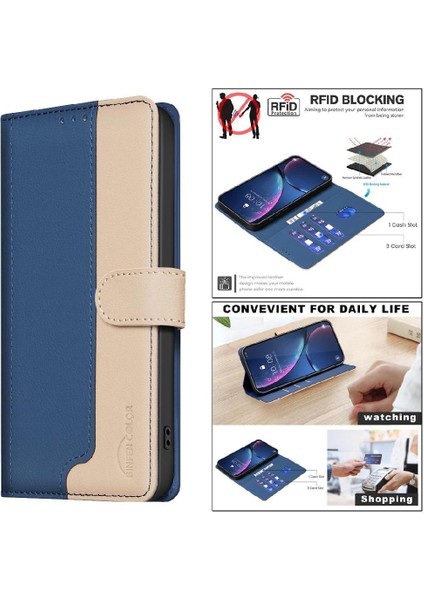 Samsung Galaxy A06 Darbeye Dayanıklı Tpu Iç Kabuk Rfıd Engelleme Flip Case (Yurt Dışından)