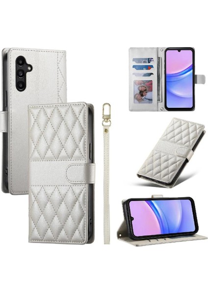 Samsung Galaxy A15 Darbeye Dayanıklı Zarif Cüzdan Çift Sapanlar Flip Case (Yurt Dışından)