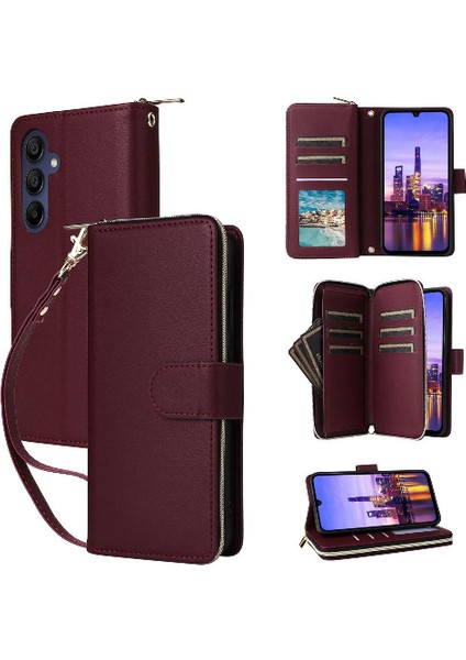 Samsung Galaxy A16 Manyetik Kapatma Crossbody ve Bilek 9 Cüzdan Kılıf (Yurt Dışından) modelleri