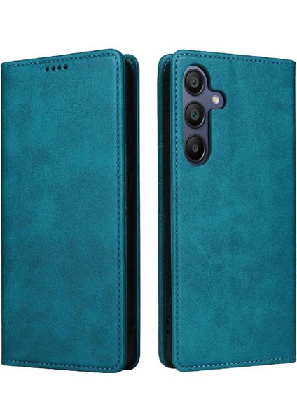 Samsung Galaxy A16 5g Pu Deri Darbeye Dayanıklı Saf Renk Rfıd Flip Case (Yurt Dışından)