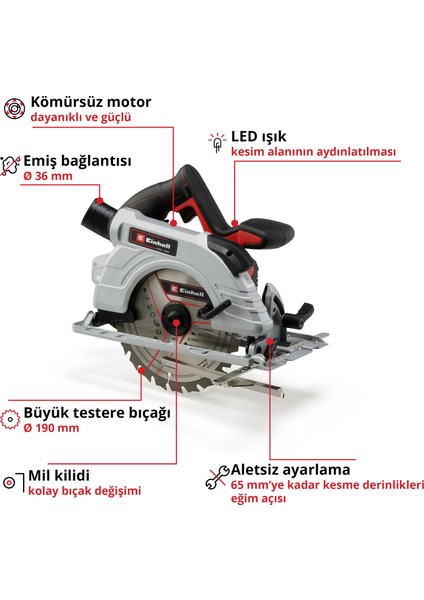 Tp-Cs 18/190 Li Bl, Akülü Kömürsüz Daire Testere Seti (4,0 Ah Akü & Şarj Cihazı, Ø190 mm Testere Bıçağı, Kömürsüz) fiyatları