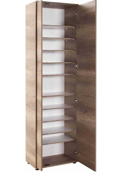 Antre 11 Bölmeli 2 Kapılı Aynalı Ayakkabı Dolabı - Tori
